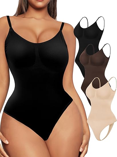 Women Tummy Control Shapewear Seamless Sculpting Thong Body Shaper Bodysuit  USA
