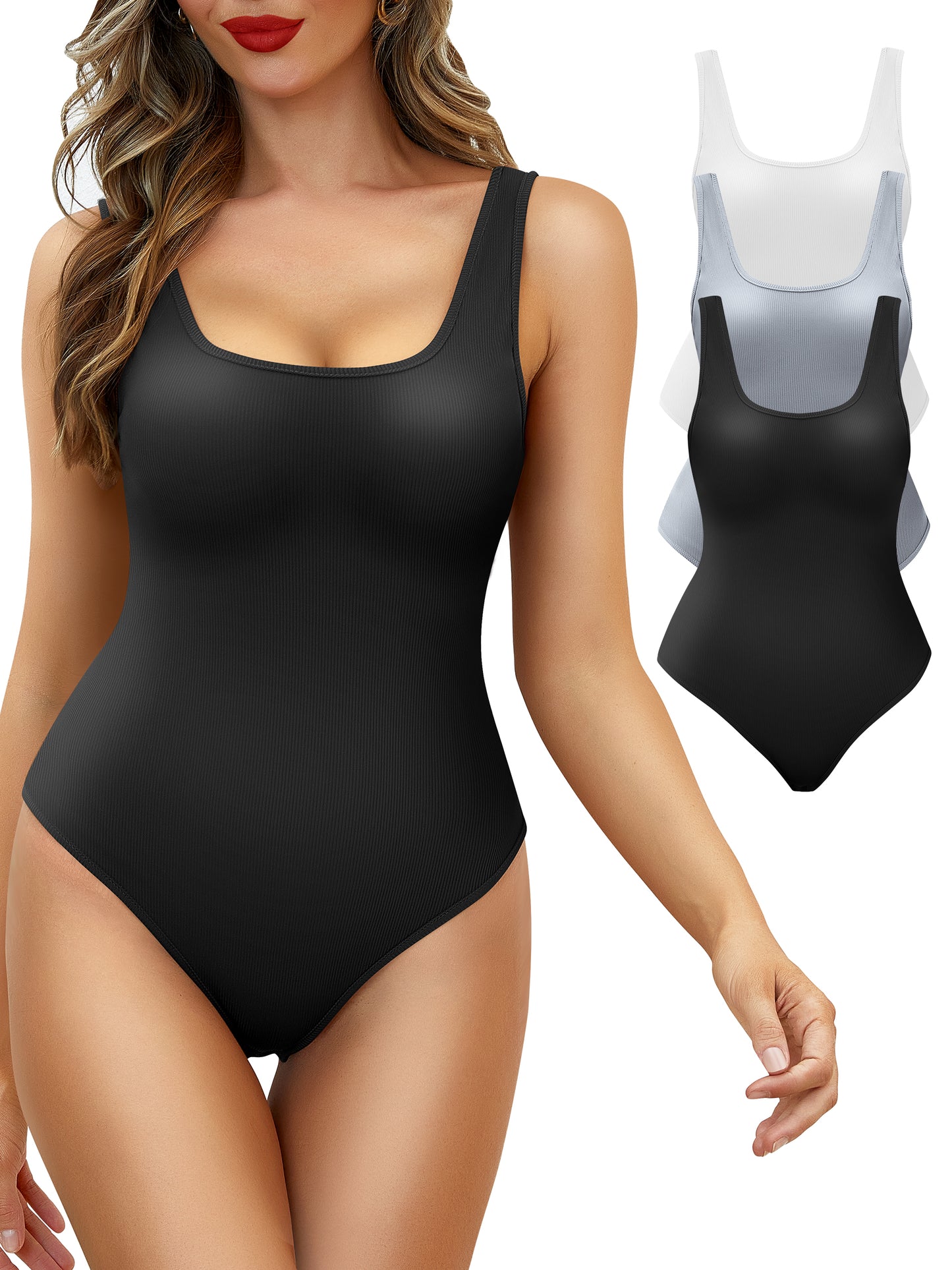 My Orders Baby Bodysuit Womens Sexy Sleeveless Halter Ribbed Bodysuit  Shapewear Race Back Sport Exercise Tank Tops Thong Body Shaper Swimsuits  Black Small at  Women's Clothing store