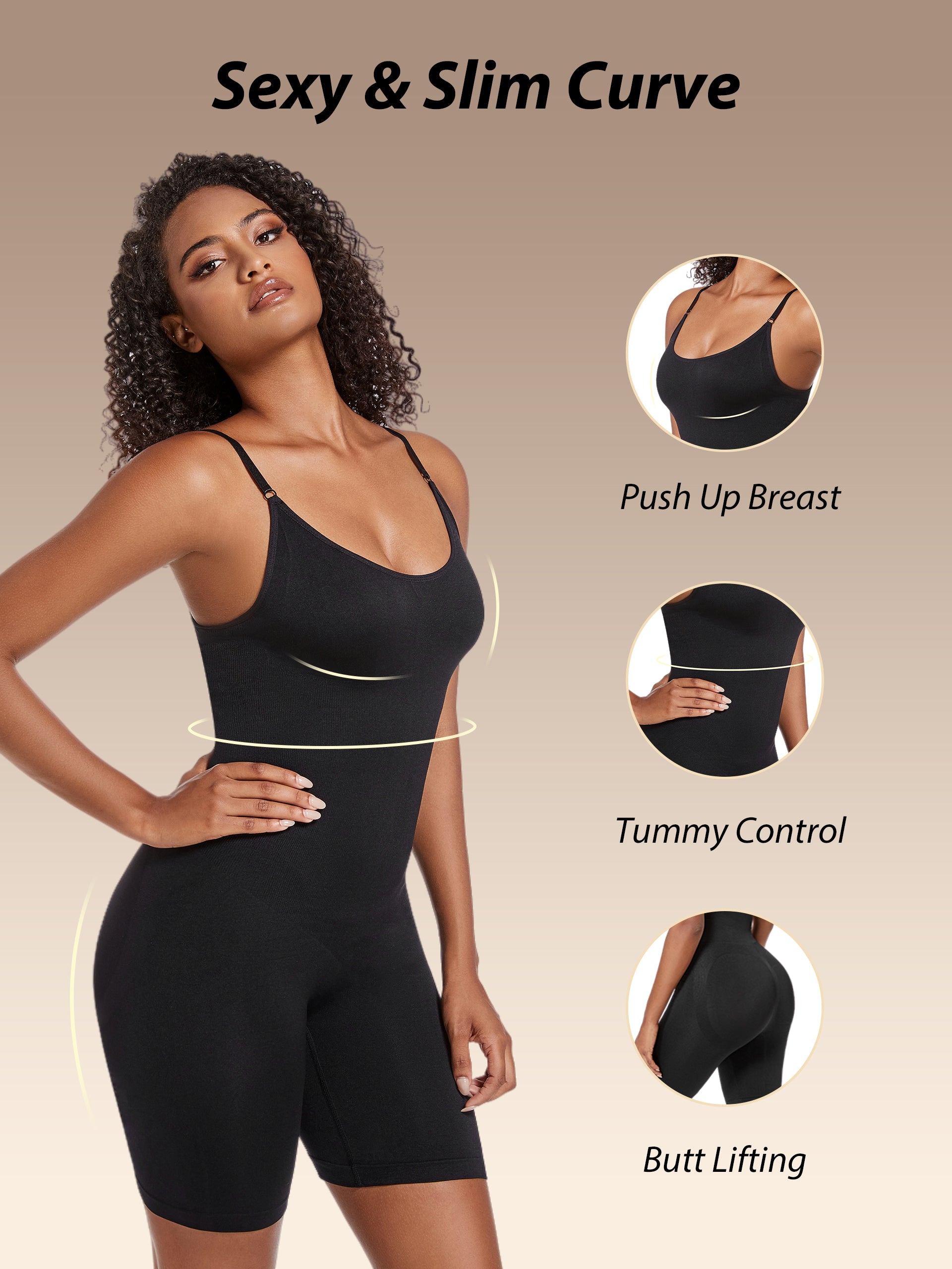 Women Shapewear Bodysuit Tummy Control Body Suit Body Shaper Push Up  Compression Bodysuit 
