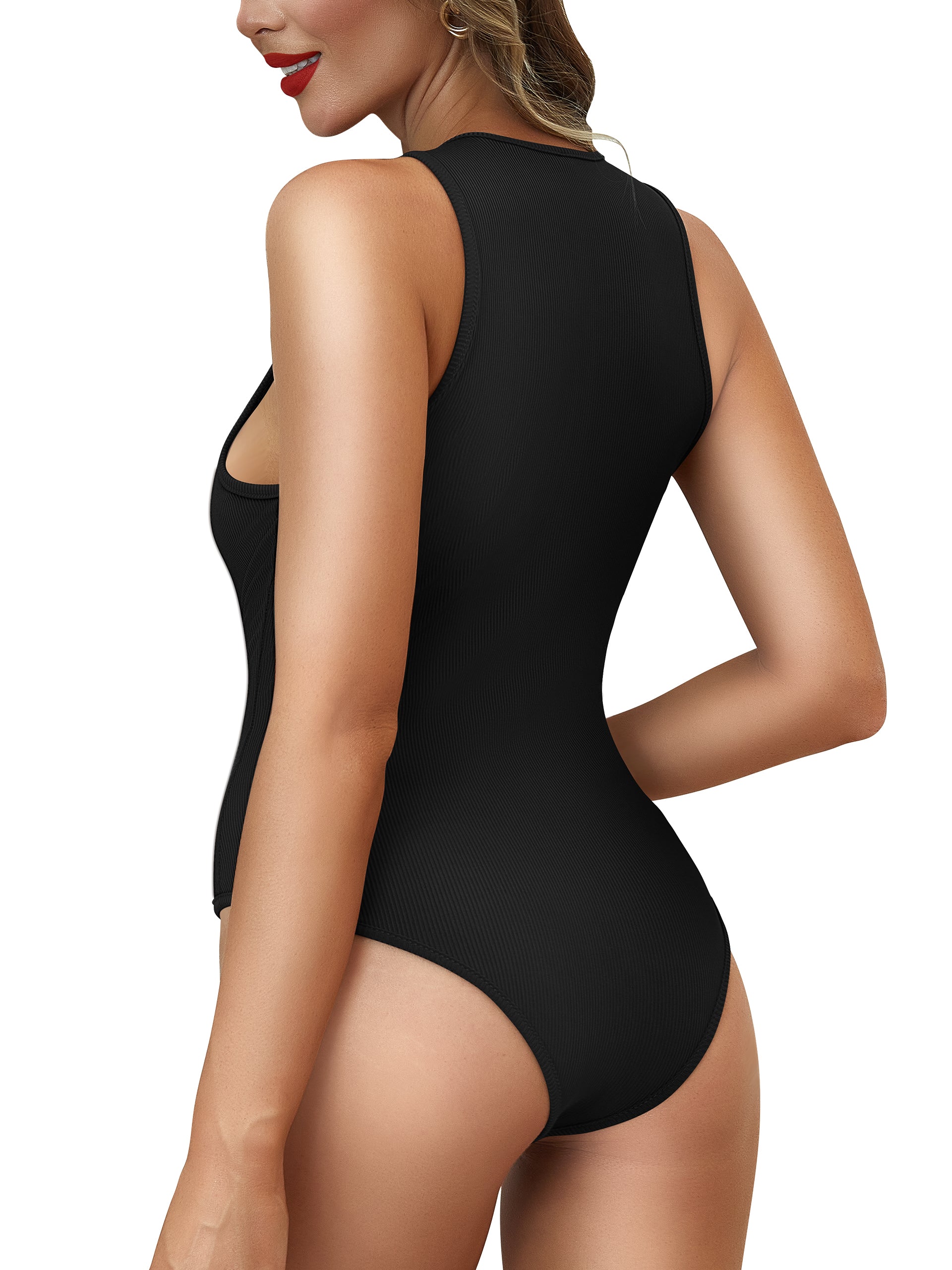 CHARMMA 3 Piece Bodysuits for Women - Sleeveless Body Shaper